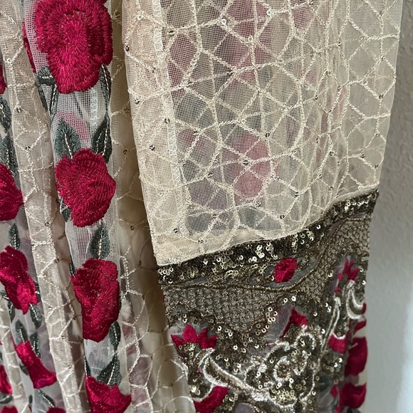 Fully Embroidered Net 3-Piece Pant Suit - New - Picture 7 of 12